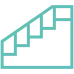 Icône d’escalier turquoise